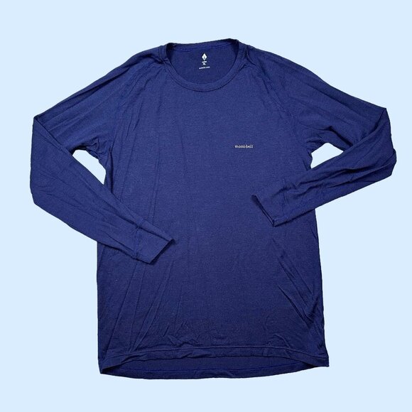 Montbell Merino Wool Navy Blue Baselayer Men's Size X-Large / Skiing / Winter - Picture 1 of 5